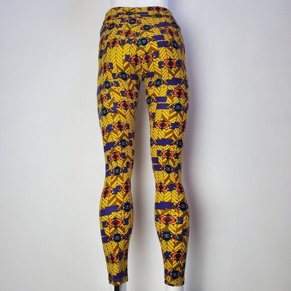NEW LuLaRoe Yellow Geometric Leggings - Picture 3 of 9